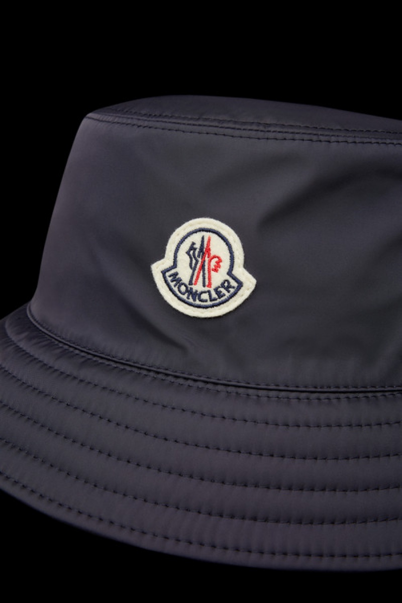 Sombreros Moncler Logo Bucket Hombre Azul Marino Azules | HUYQ-82016