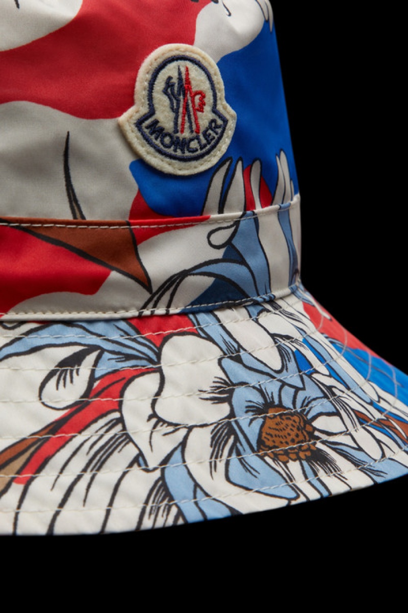 Sombreros Moncler Printed Bucket Hombre Azules Blancos Rojos | DXKV-07612