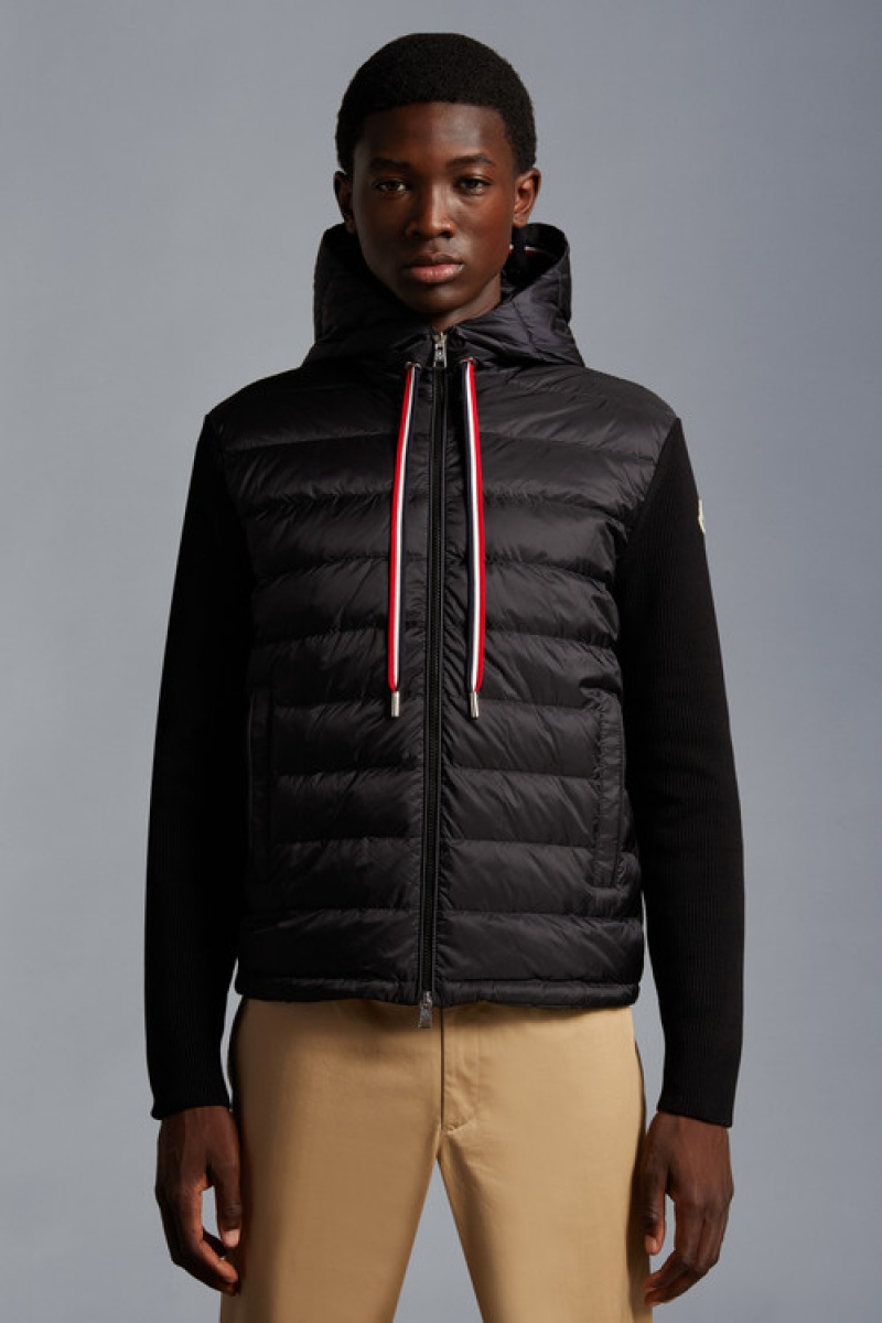 Sudadera con Capucha Moncler Acolchado Hombre Negros | IVGM-36147