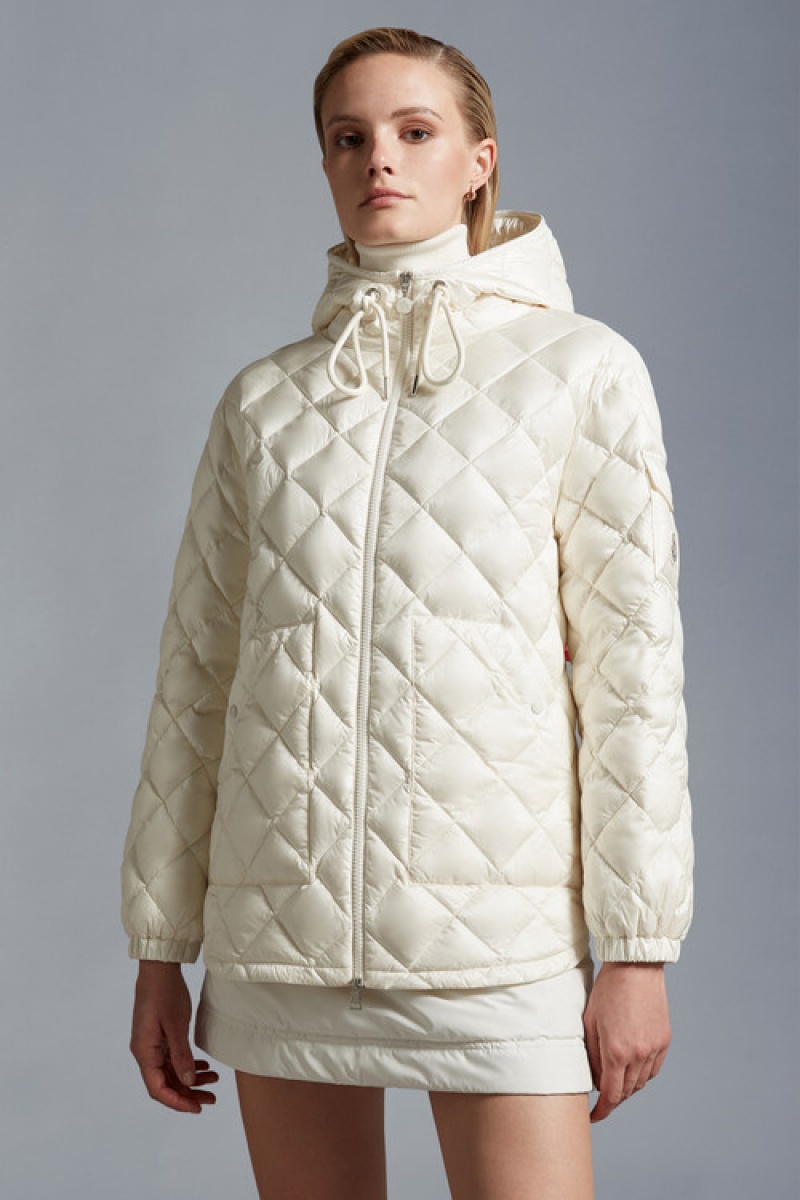 Sudadera con Capucha Moncler Acolchado Mujer Blancos | HYDT-93421