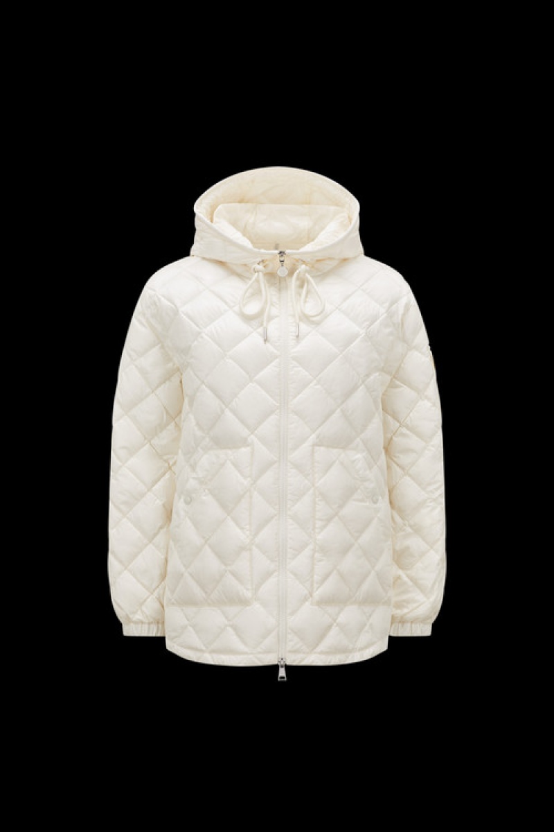 Sudadera con Capucha Moncler Acolchado Mujer Blancos | HYDT-93421