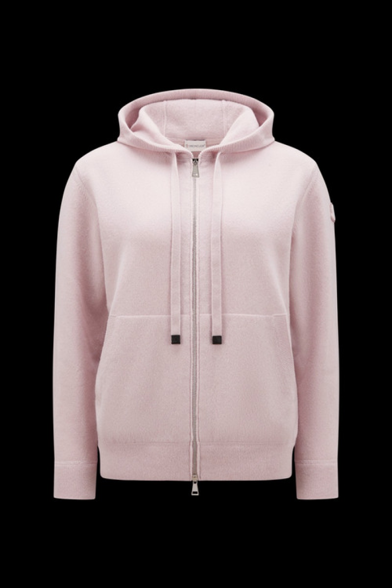 Sudadera con Capucha Moncler Cashmere Blend Mujer Rosas Claro | LZRP-45280