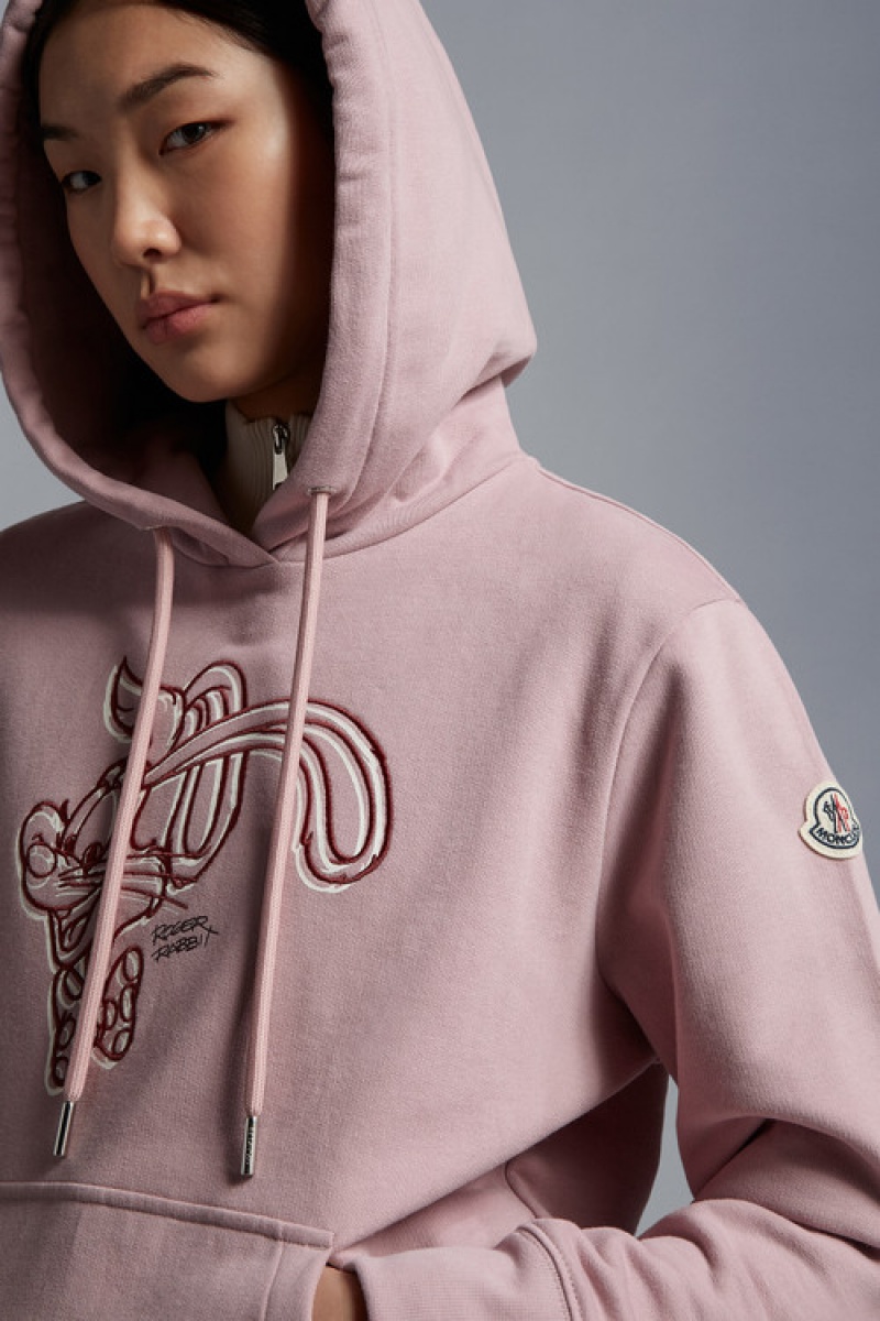 Sudadera con Capucha Moncler Embroidered Mujer Rosas | SLZE-26970