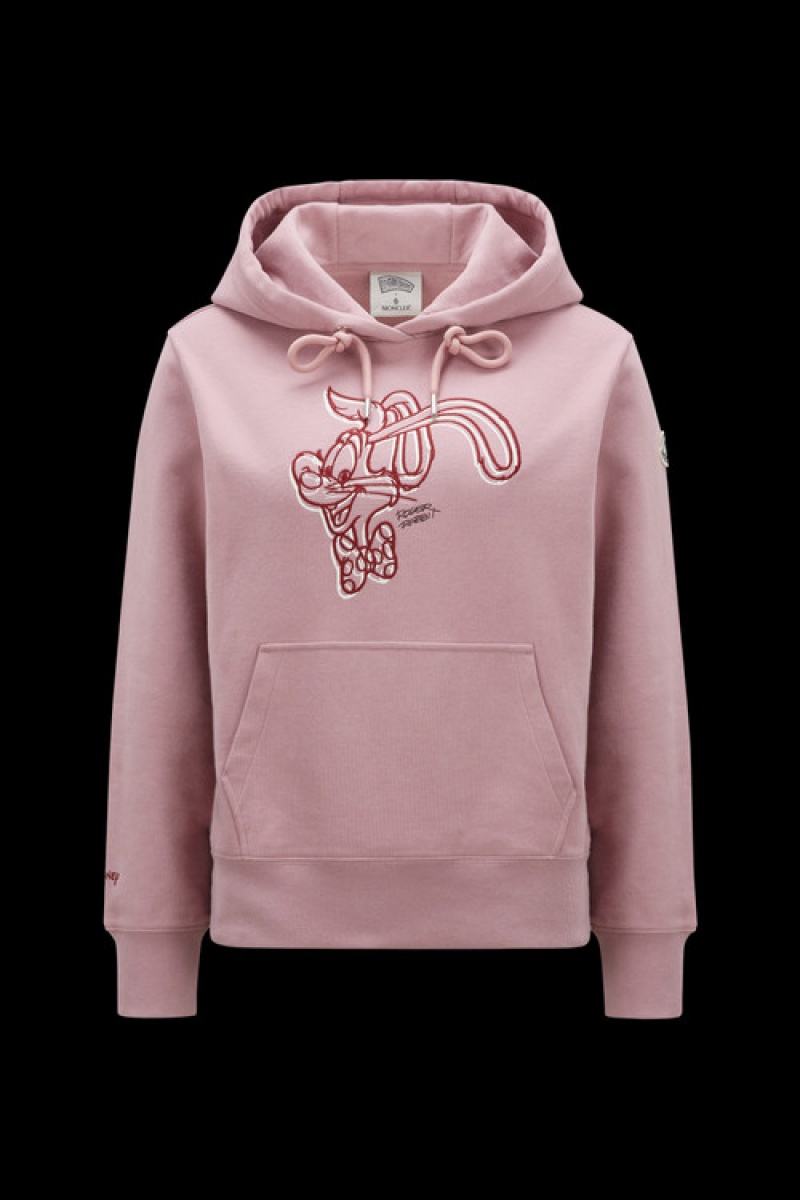 Sudadera con Capucha Moncler Embroidered Mujer Rosas | SLZE-26970