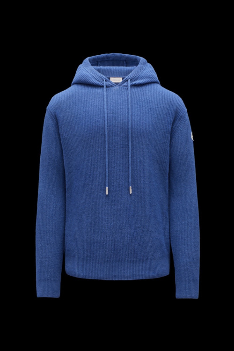 Sudadera con Capucha Moncler Lana & Cashmere Hombre Azul Marino Azules | JMIA-84096