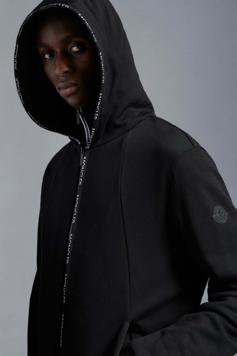 Sudadera con Capucha Moncler Zip-up Hombre Negros | OPLZ-75481