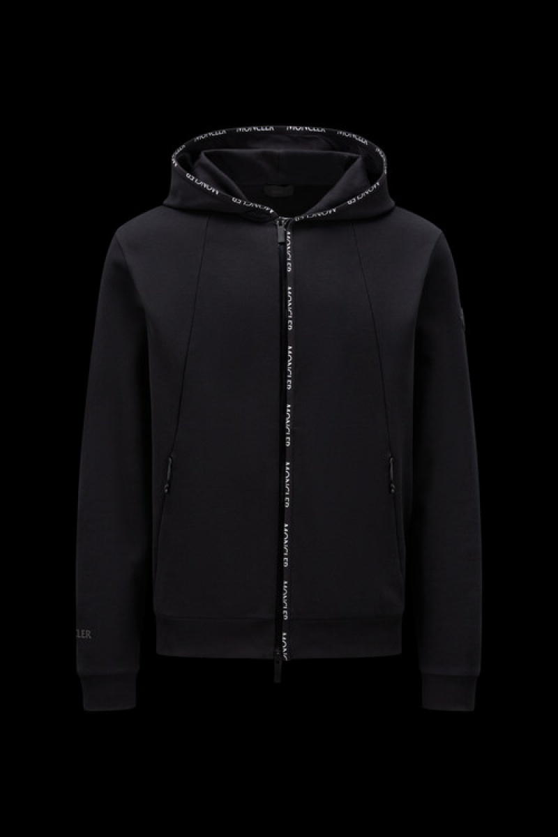 Sudadera con Capucha Moncler Zip-up Hombre Negros | OPLZ-75481