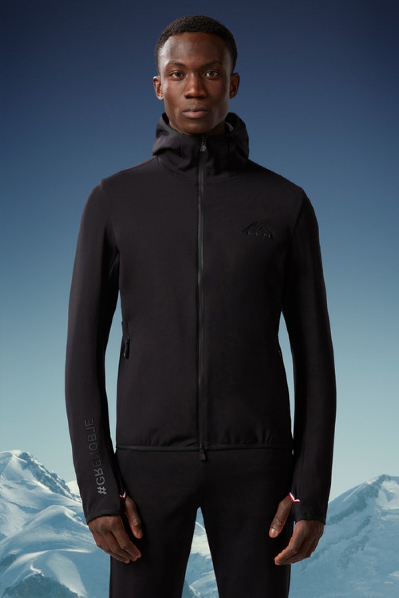 Sudadera con Capucha Moncler Zip-up Hombre Negros | NRUX-61805