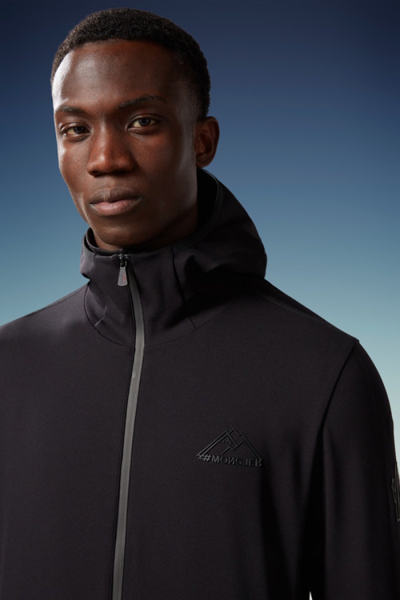 Sudadera con Capucha Moncler Zip-up Hombre Negros | NRUX-61805