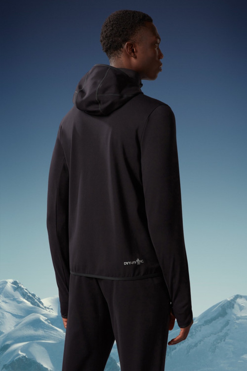 Sudadera con Capucha Moncler Zip-up Hombre Negros | NRUX-61805