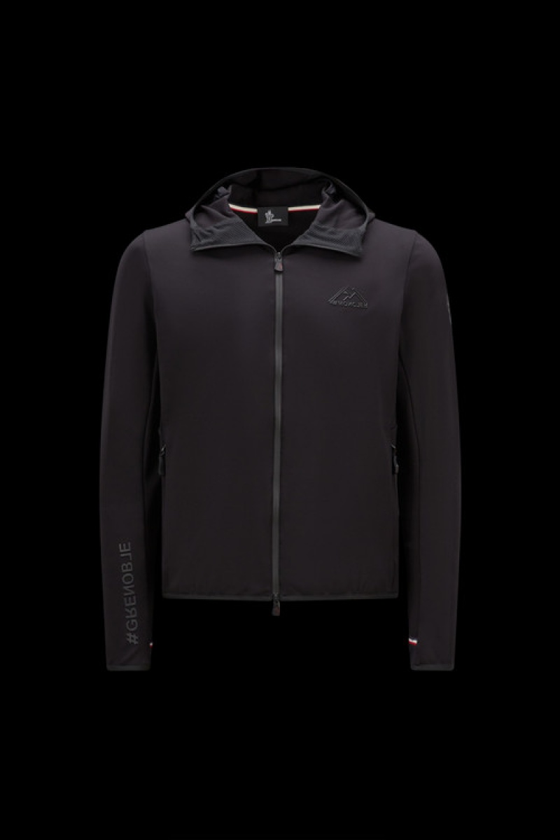 Sudadera con Capucha Moncler Zip-up Hombre Negros | NRUX-61805