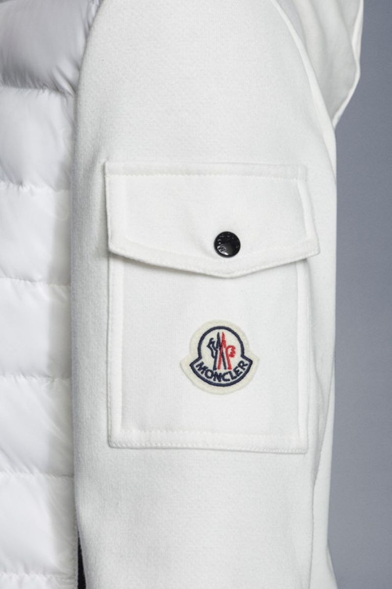 Sudaderas Moncler Acolchado Mujer Blancos | EGCB-07169