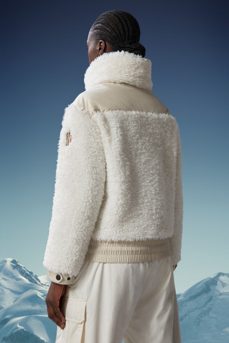 Sudaderas Moncler Acolchado Teddy Zip-up Mujer Blancos | ZTLV-68795