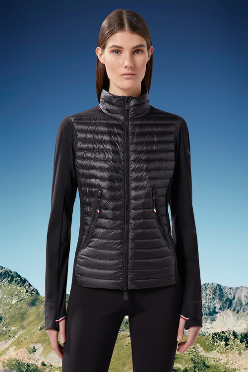 Sudaderas Moncler Acolchado Zip-up Mujer Negros | FQTB-41856