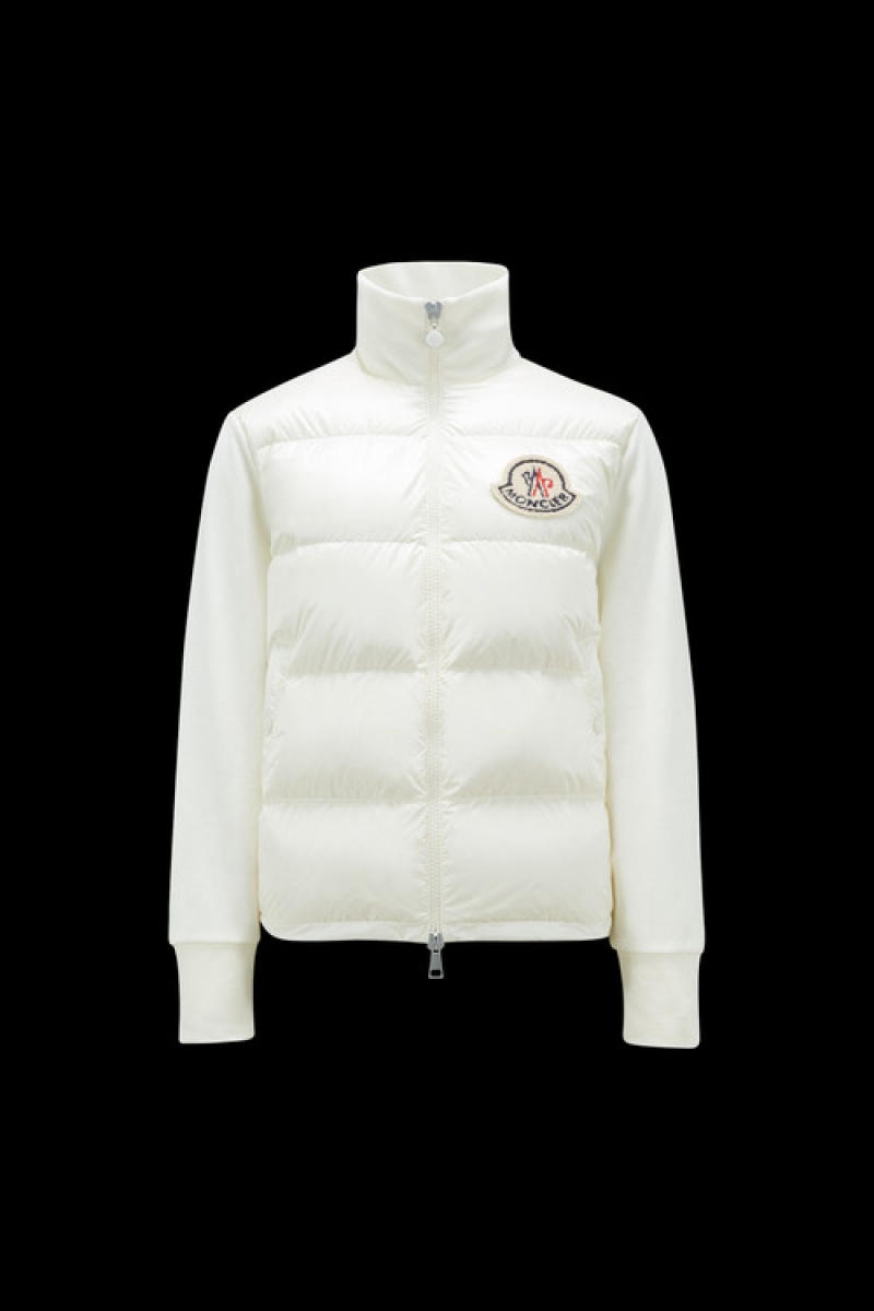 Sudaderas Moncler Acolchado Zip-up Mujer Blancos | ZABG-26498