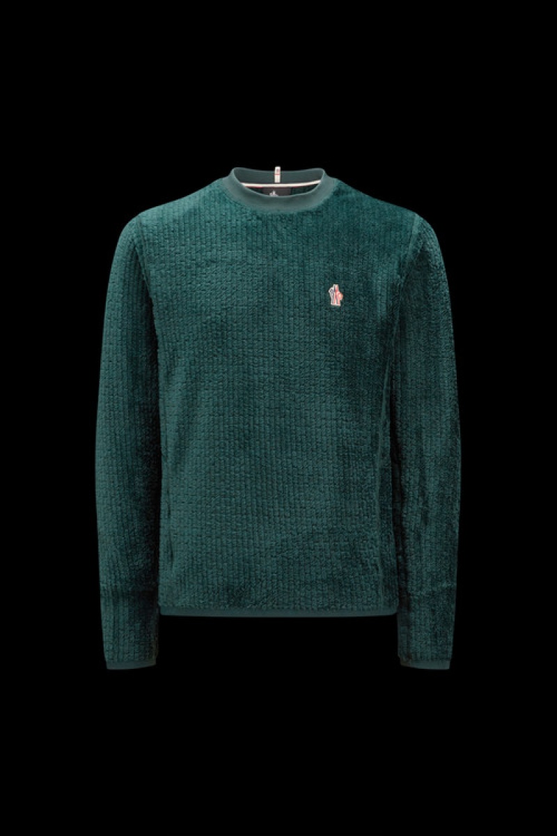 Sudaderas Moncler Fleece Hombre Turquesa Verdes | PNTQ-13876