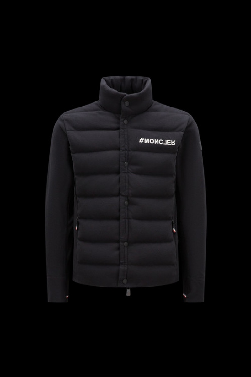 Sudaderas Moncler Fleece Zip-up Hombre Negros | MVAK-18024