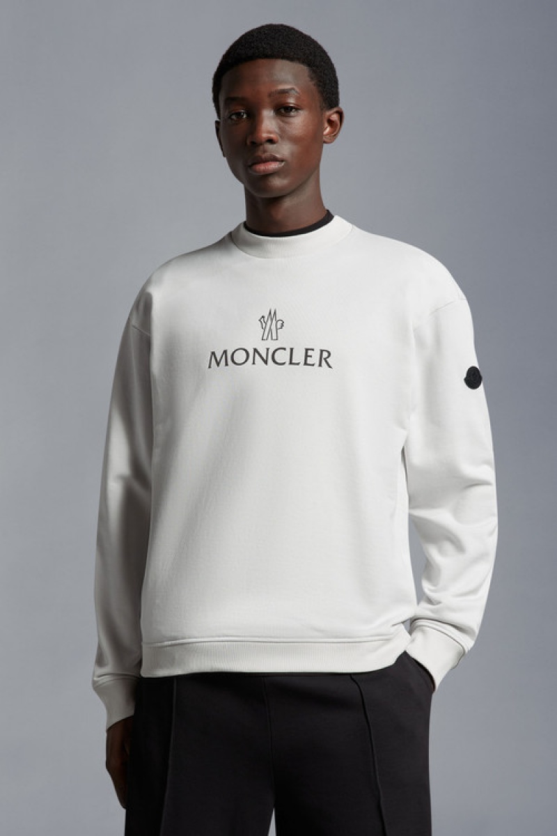 Sudaderas Moncler Logo Hombre Blancos | LQCX-93021