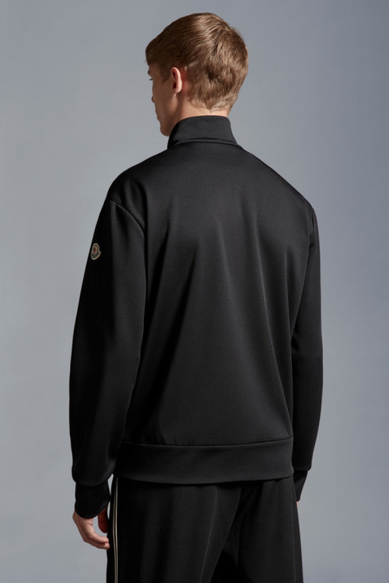 Sudaderas Moncler Triacetate Zip-up Hombre Negros | MZUG-02194