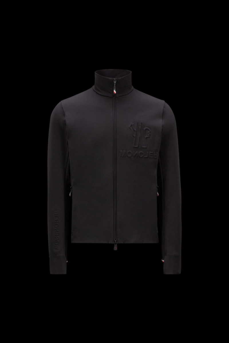 Sudaderas Moncler Zip-up Hombre Negros | HZGA-36724