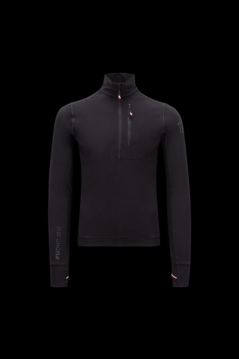 Sudaderas Moncler Zip-up Hombre Negros | KCRW-24096