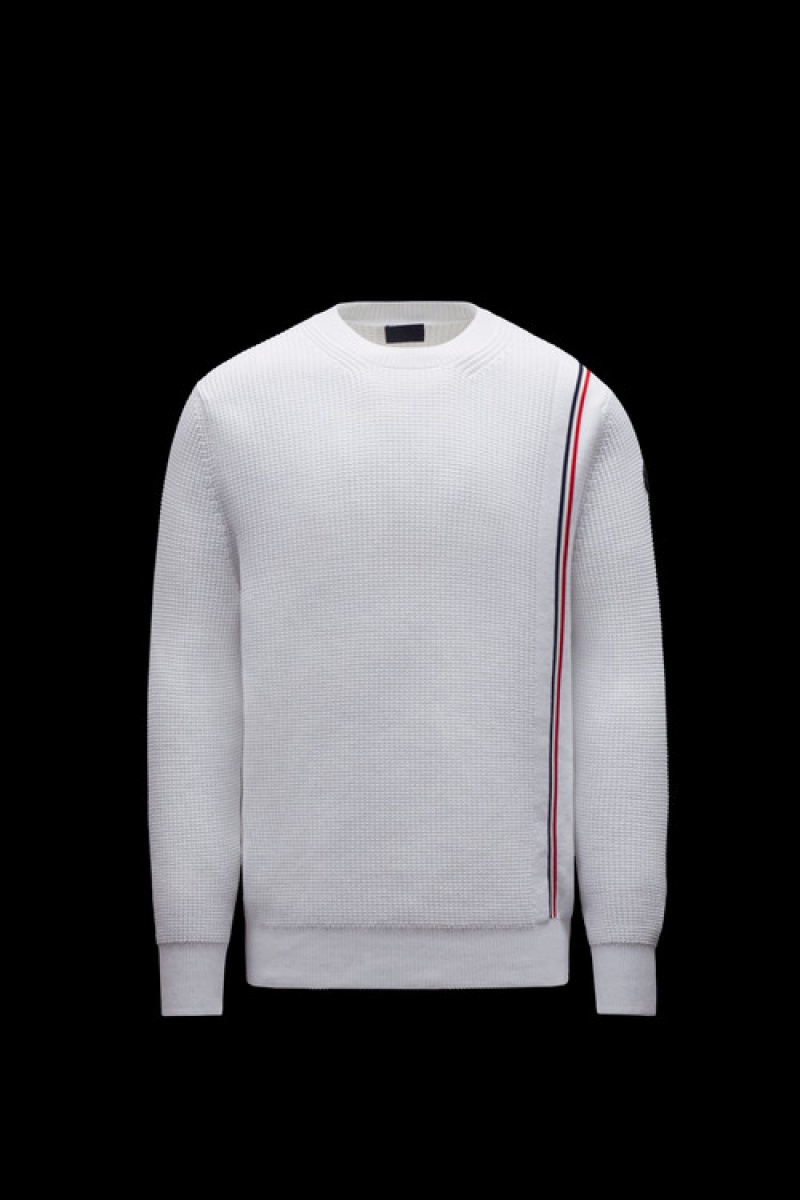 Suéteres Moncler Algodon Hombre Blancos | IXMQ-81437