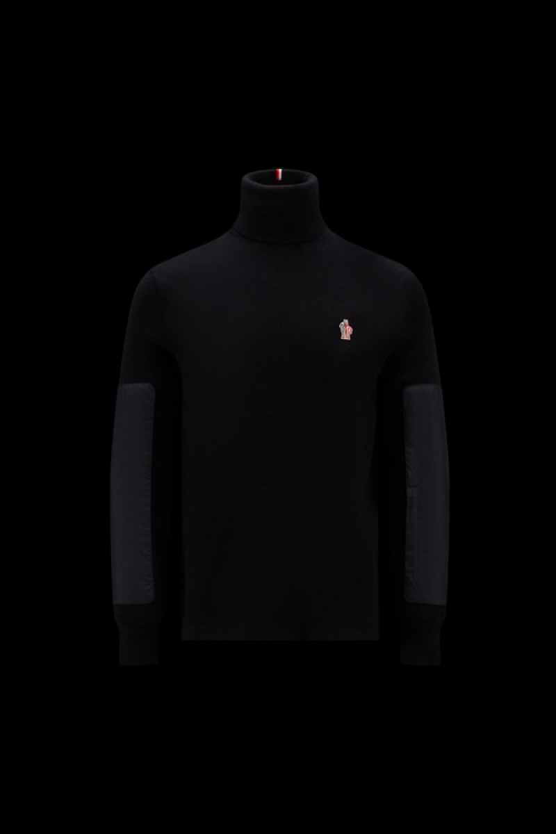 Suéteres Moncler Lana Turtleneck Hombre Negros | BIJA-10764