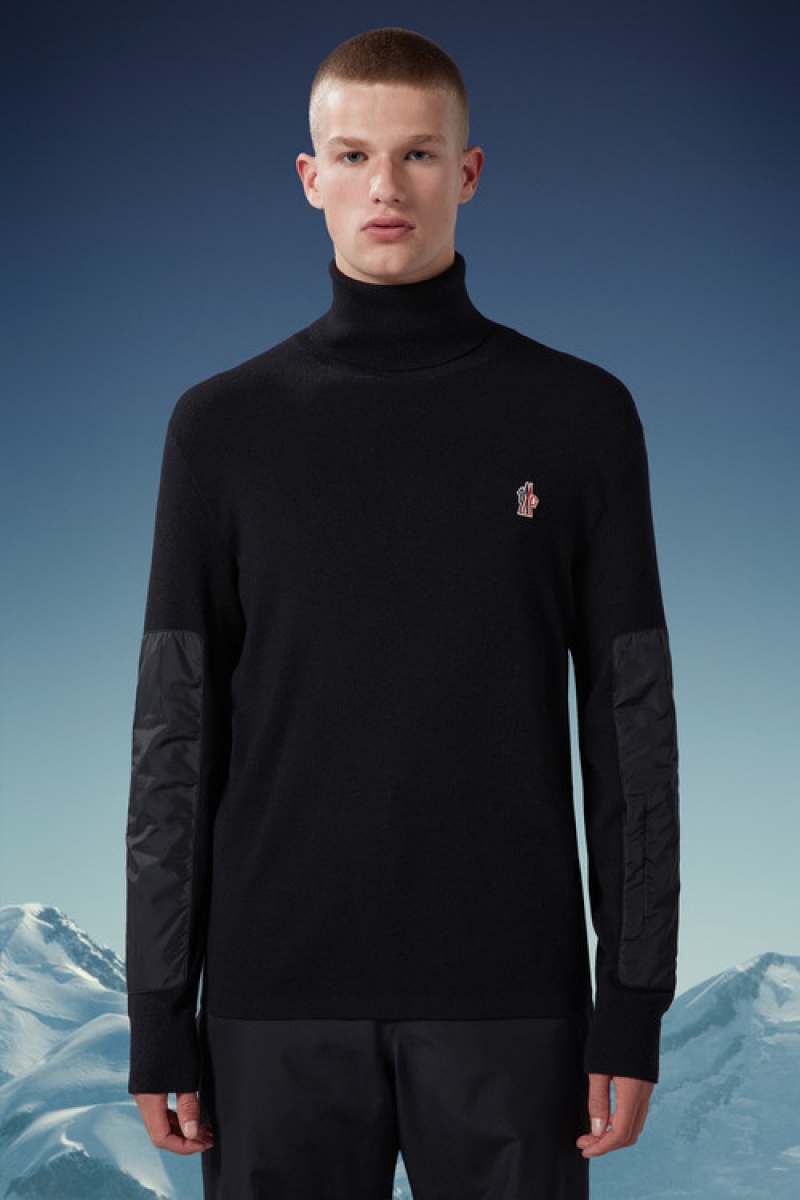 Suéteres Moncler Lana Turtleneck Hombre Negros | BIJA-10764