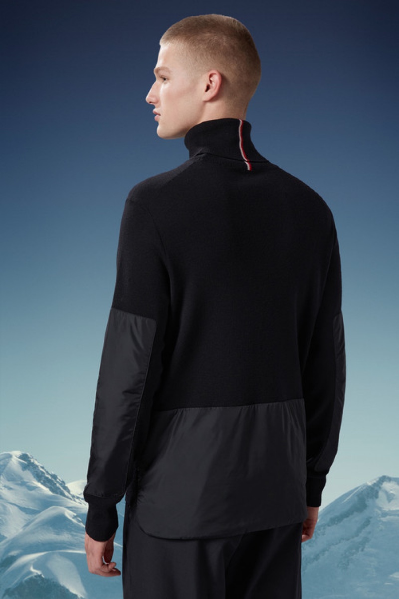 Suéteres Moncler Lana Turtleneck Hombre Negros | BIJA-10764