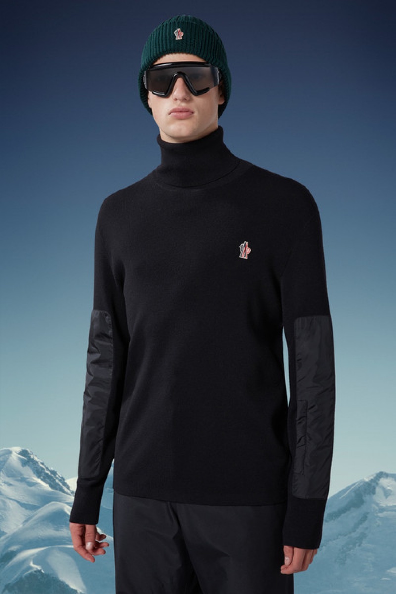 Suéteres Moncler Lana Turtleneck Hombre Negros | BIJA-10764