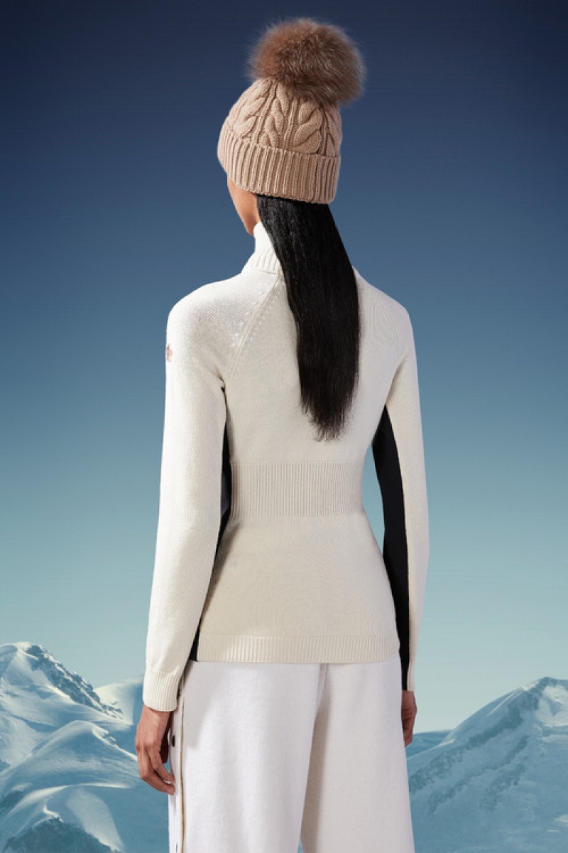 Suéteres Moncler Lana Turtleneck Mujer Blancos | PJSH-19285