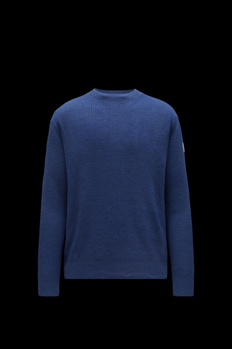 Suéteres Moncler Lana & Cashmere Hombre Azules | NJIZ-34926