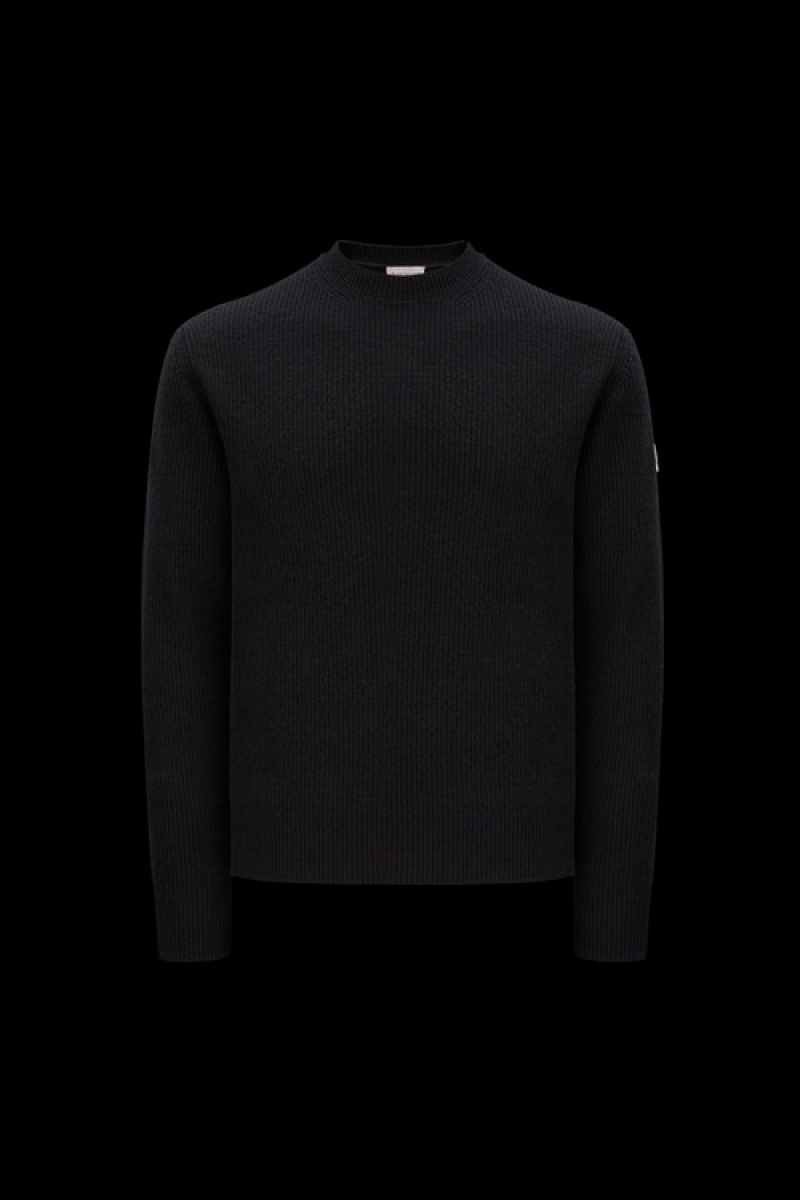 Suéteres Moncler Lana & Cashmere Hombre Negros | WAUI-93026