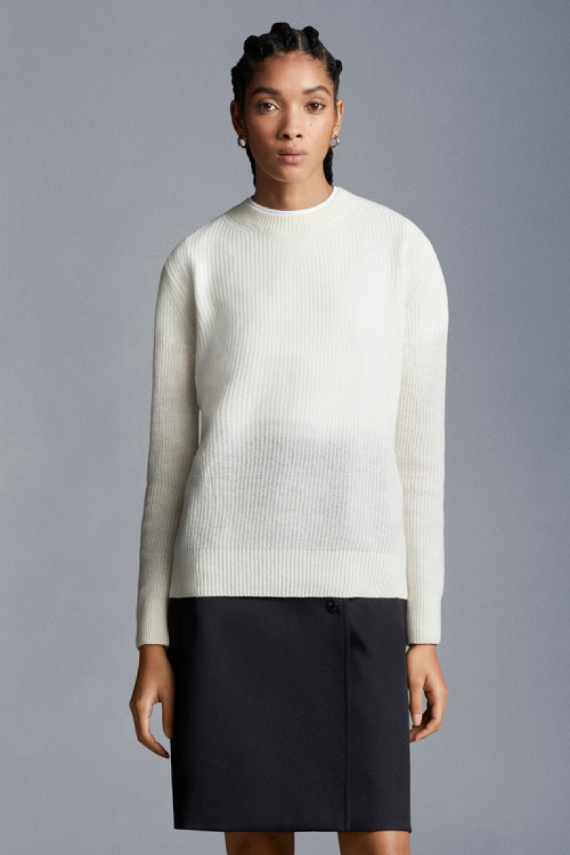 Suéteres Moncler Lana & Cashmere Mujer Blancos | TAYS-17683