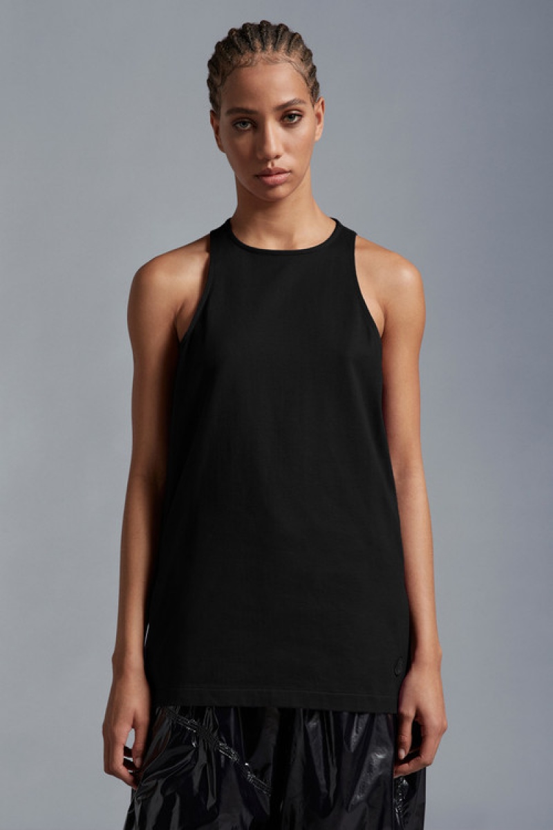 Tank Top Moncler Algodon Mujer Negros | LBRN-54629