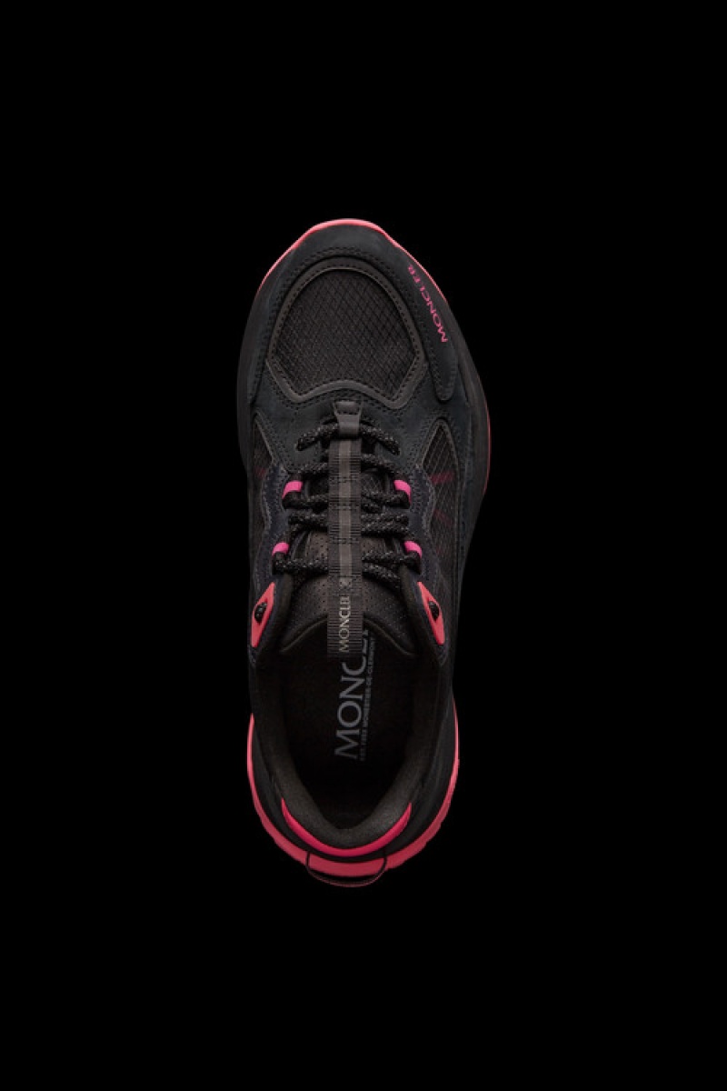 Tenis Moncler Lite Runner Low Top Mujer Negros Rosas | BHQY-82041