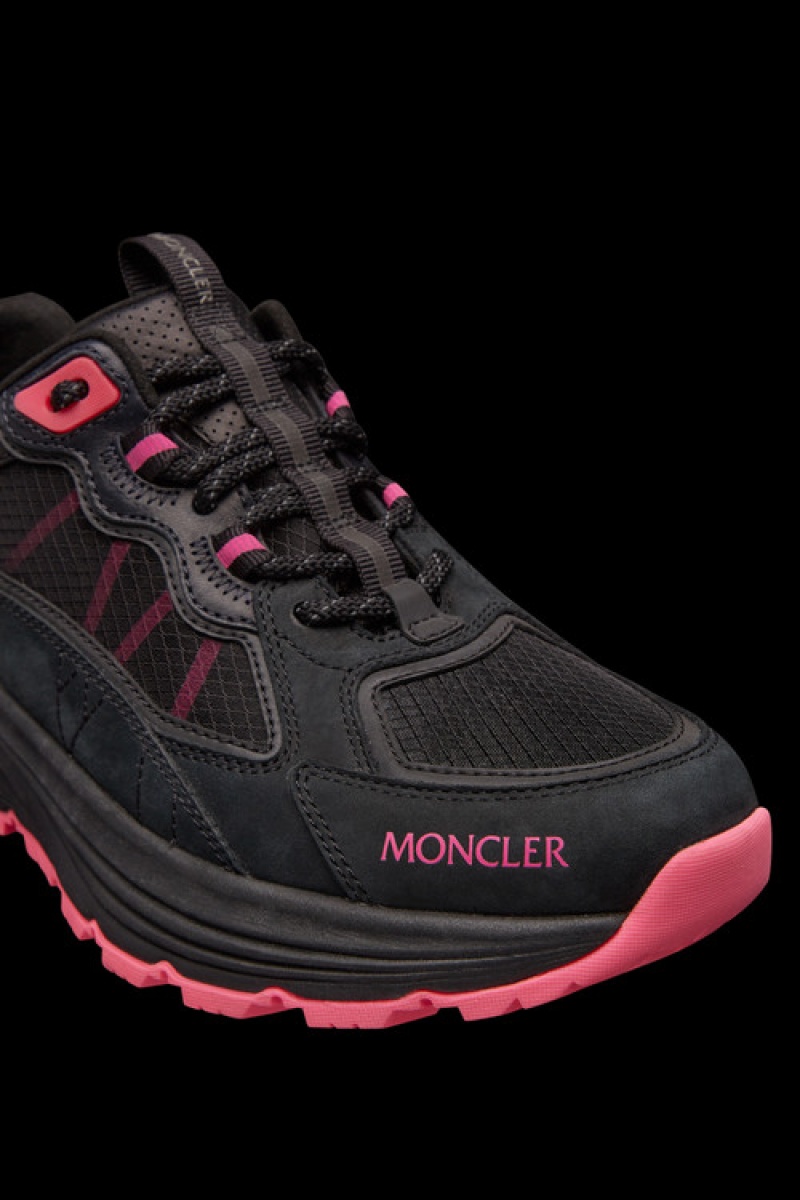 Tenis Moncler Lite Runner Low Top Mujer Negros Rosas | BHQY-82041