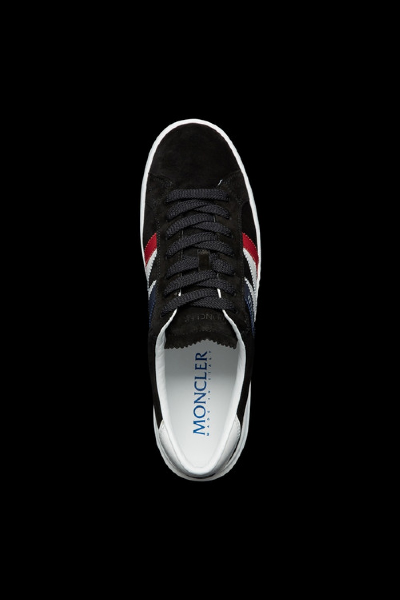 Tenis Moncler Monaco M Hombre Negros Blancos | HNFI-91320