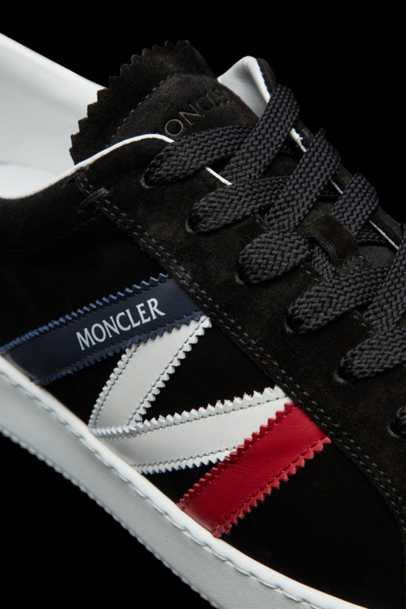 Tenis Moncler Monaco M Hombre Negros Blancos | HNFI-91320