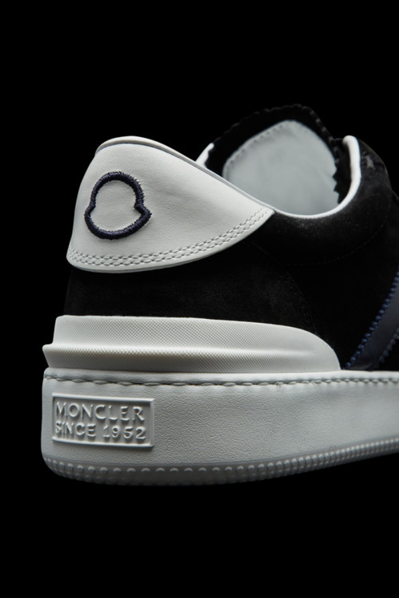 Tenis Moncler Monaco M Hombre Negros Blancos | HNFI-91320