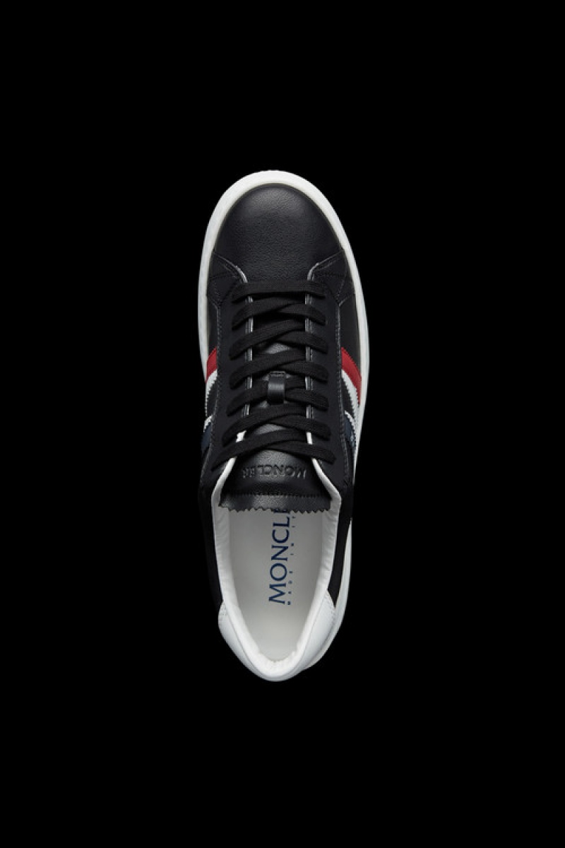 Tenis Moncler Monaco M Hombre Negros Blancos | VJKC-26953