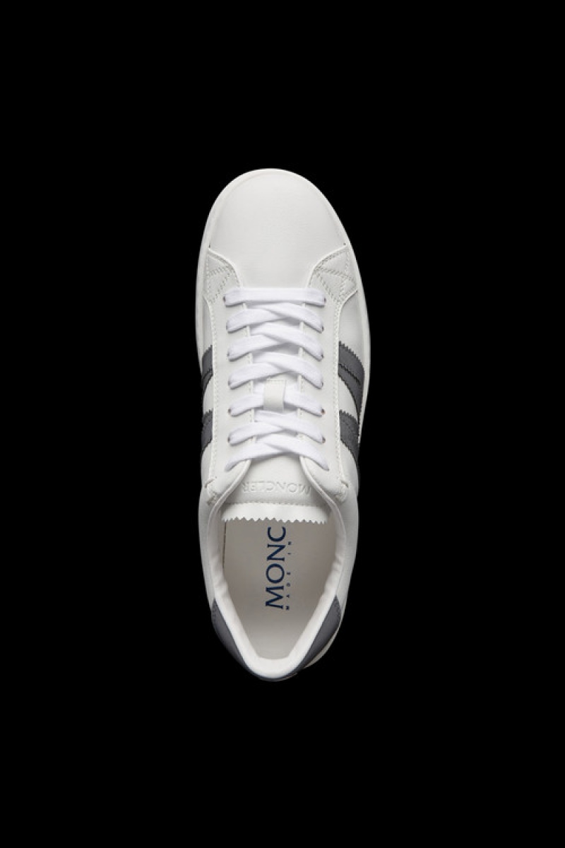 Tenis Moncler Monaco M Mujer Blancos Plateados | AQMU-98074