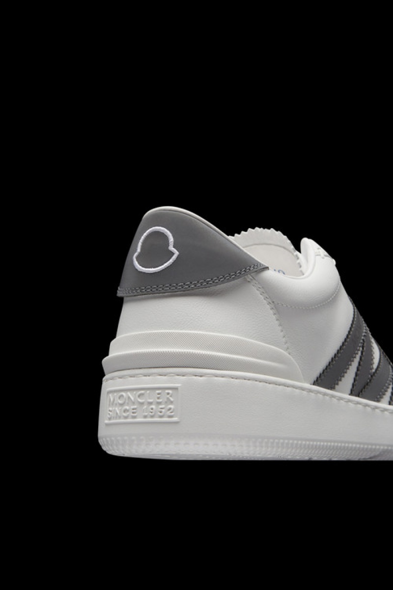 Tenis Moncler Monaco M Mujer Blancos Plateados | AQMU-98074