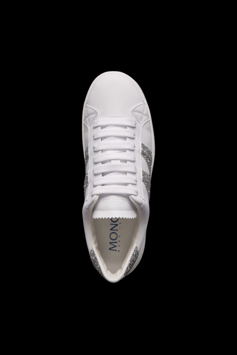 Tenis Moncler Monaco M Mujer Blancos Plateados | CERH-23954