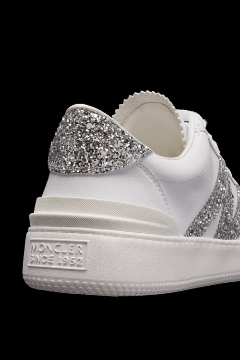 Tenis Moncler Monaco M Mujer Blancos Plateados | CERH-23954