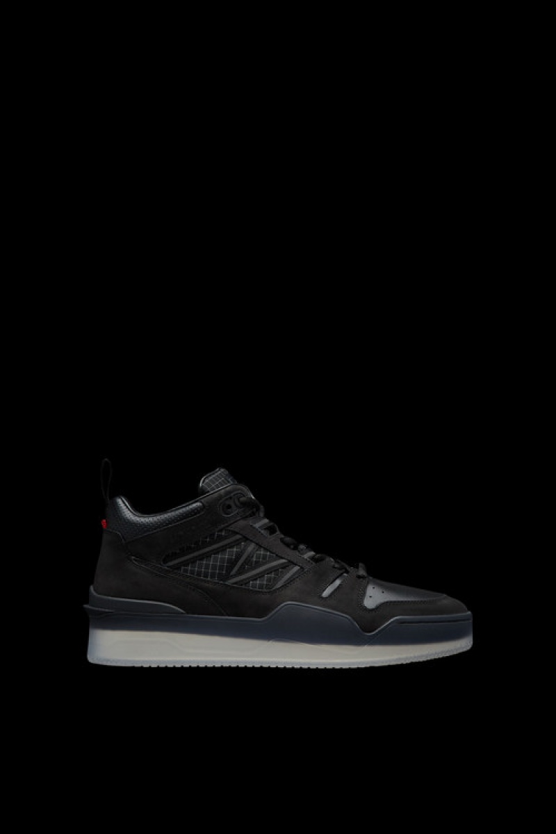 Tenis Moncler Pivot High Top Hombre Negros | LIGZ-52041