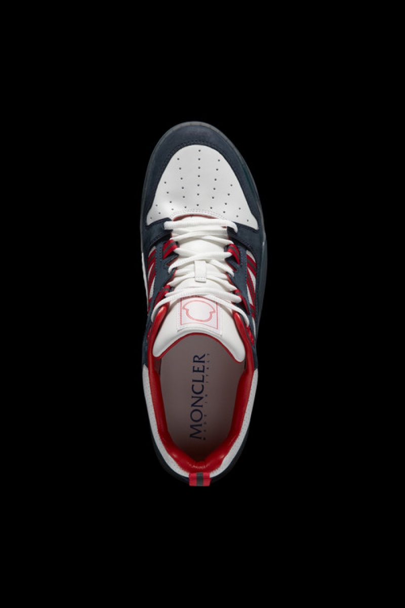 Tenis Moncler Pivot Low-top Hombre Blancos Azules Rojos | YKGP-69412