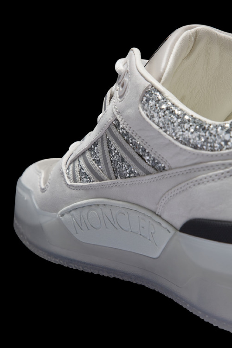 Tenis Moncler Pivot Low-top Mujer Blancos Plateados | JGCQ-93204