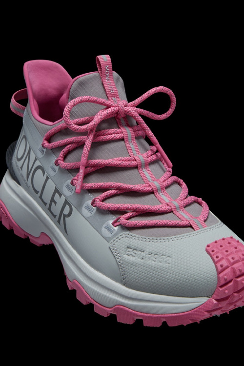 Tenis Moncler Trailgrip Lite 2 Mujer Grises Rosas | EYZB-05927