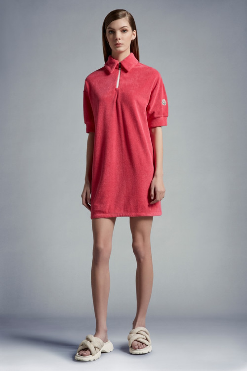 Vestido Moncler Terrycloth Mujer Fucsia | EOPK-71584